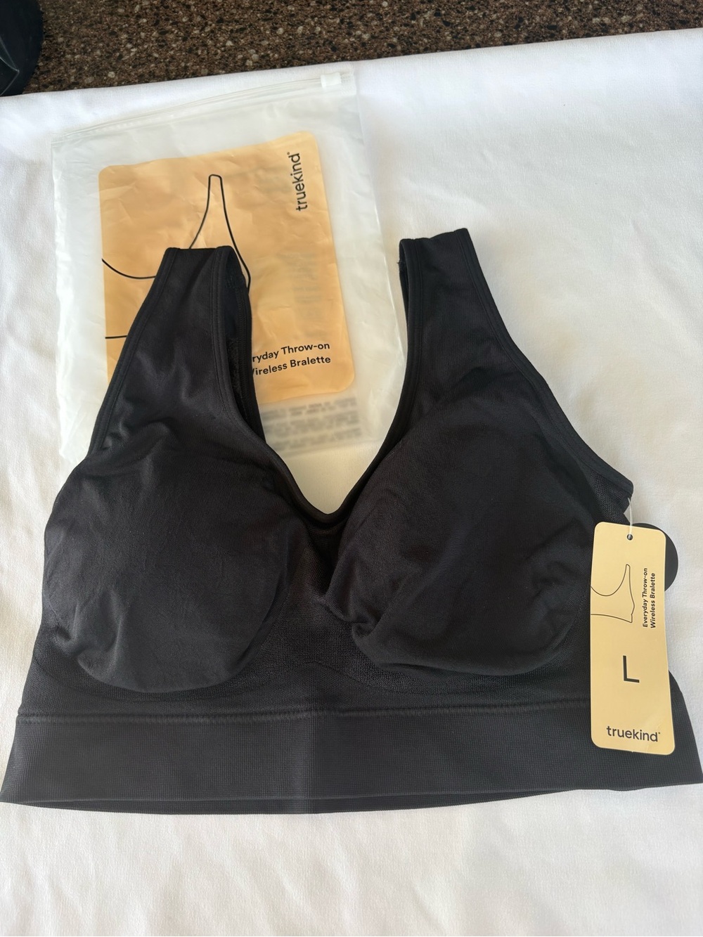 Truekind Black Wireless Bralette - Everyday Comfort